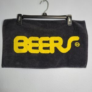 HUF Beers Gym Golf Bar Hand Towel Black Cotton Skater Streetwear Hypebeast Rare